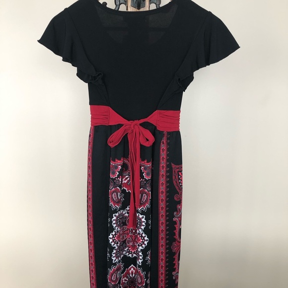 Formal Black and Red Dress - Picture 2 of 2